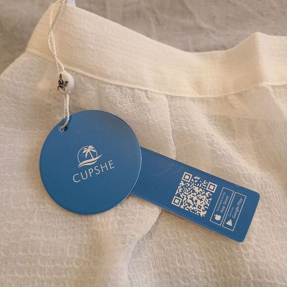 Cupshe NWT side tie sheer cover up size M - Picture 4 of 4